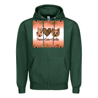 Sports Green peace love yorkie Zipper Hoodie - Jasminsmagicworld