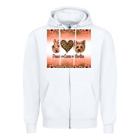 White peace love yorkie Zipper Hoodie - Jasminsmagicworld