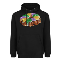 Black mardi gras king cake Heavyweight Hoodie - RanaPortraitStore
