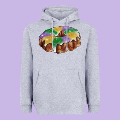 Mardi Gras King Cake Heavyweight Hoodie Designed By Ranaportraitstore