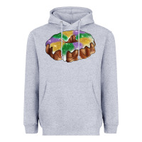 Heather Grey mardi gras king cake Heavyweight Hoodie - RanaPortraitStore