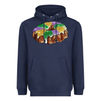 Navy mardi gras king cake Heavyweight Hoodie - RanaPortraitStore