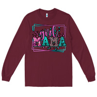 Burgundy leopard camo girl mama Mother's Day Long Sleeve Tee - LillyAllenDesigns