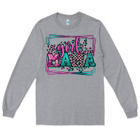 Heather Grey leopard camo girl mama Mother's Day Long Sleeve Tee - LillyAllenDesigns