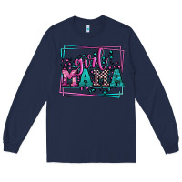 Navy leopard camo girl mama Mother's Day Long Sleeve Tee - LillyAllenDesigns