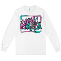 White leopard camo girl mama Mother's Day Long Sleeve Tee - LillyAllenDesigns