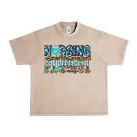 French Oak Nursing Student No Sleep No Money No Life Urban Heavy Tee - CowhideDigitalArt
