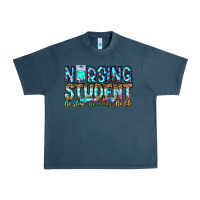 Midnight Navy Nursing Student No Sleep No Money No Life Urban Heavy Tee - CowhideDigitalArt