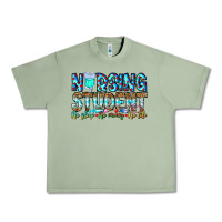 Oil Green Nursing Student No Sleep No Money No Life Urban Heavy Tee - CowhideDigitalArt
