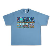 Pebble Blue Nursing Student No Sleep No Money No Life Urban Heavy Tee - CowhideDigitalArt