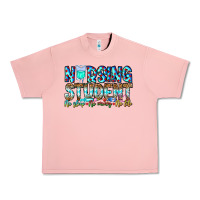 Salmon Nursing Student No Sleep No Money No Life Urban Heavy Tee - CowhideDigitalArt