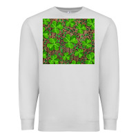 Dove Grey shamrock and leopard Premium Sweatshirt - RanaPortraitStore
