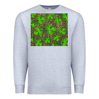 Heather Grey shamrock and leopard Premium Sweatshirt - RanaPortraitStore