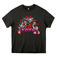 Asphalt Skull Xoxo rainbow Valentine's Day Heavy Core Tee - FaDigitalArtStudio
