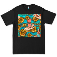 Black hand cream nail polish remover and sunflowers with leopard and glitter Premium Tee - BundleAndBundleShop