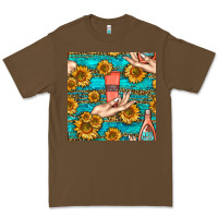 Cacao hand cream nail polish remover and sunflowers with leopard and glitter Premium Tee - BundleAndBundleShop