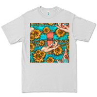 Dove Grey hand cream nail polish remover and sunflowers with leopard and glitter Premium Tee - BundleAndBundleShop
