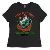 Black traditional lady hispanic heritage month Ladies Tee - BundleAndBundleShop