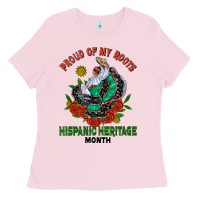 Bubblegum Pink traditional lady hispanic heritage month Ladies Tee - BundleAndBundleShop