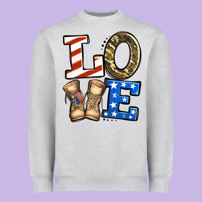 4th Of July Army Love Heavyweight Sweatshirt Designed By Jasminsmagicworld