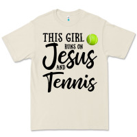 Bone this girl runs on jesus and tennis Premium Tee - DesigneFamous