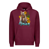 Mama Bear With Sunflowers And Cactus Premium Hoodie | Teevron