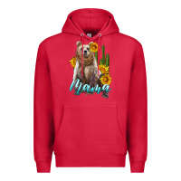 Cardinal mama bear with sunflowers and cactus Premium Hoodie - Artiststas