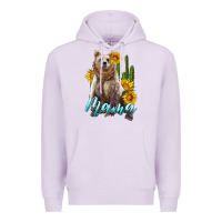 Lilac mama bear with sunflowers and cactus Premium Hoodie - Artiststas