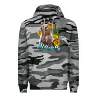 Slate Camo mama bear with sunflowers and cactus Premium Hoodie - Artiststas