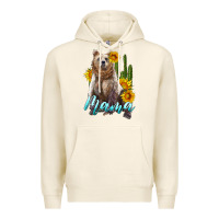 Tofu mama bear with sunflowers and cactus Premium Hoodie - Artiststas