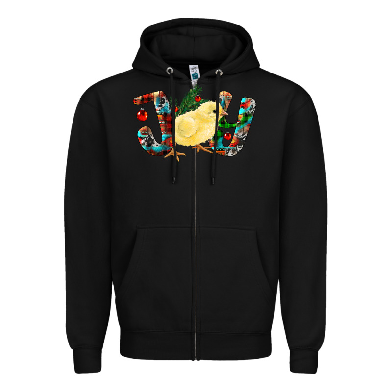 Christmas Joy With Chick Zipper Hoodie by RanaPortraitStore | Teevron