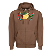 Chestnut Christmas Joy With Chick Zipper Hoodie - RanaPortraitStore