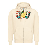 Sandshell Christmas Joy With Chick Zipper Hoodie - RanaPortraitStore