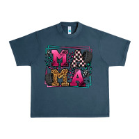 Midnight Navy Racing leopard frame mama Mother's Day Urban Heavy Tee - LillyAllenDesigns
