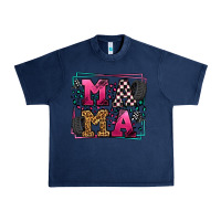 Navy Racing leopard frame mama Mother's Day Urban Heavy Tee - LillyAllenDesigns