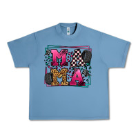 Pebble Blue Racing leopard frame mama Mother's Day Urban Heavy Tee - LillyAllenDesigns