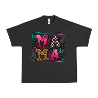 Pigment Black Racing leopard frame mama Mother's Day Urban Heavy Tee - LillyAllenDesigns