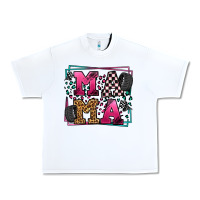 White Racing leopard frame mama Mother's Day Urban Heavy Tee - LillyAllenDesigns