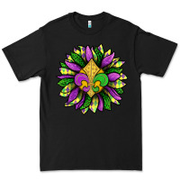 Black Mardi Gras Sunflower Premium Tee - BundleAndBundleShop