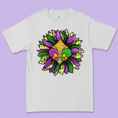 Mardi Gras Sunflower Premium Tee Designed By Bundleandbundleshop