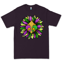 Plum Mardi Gras Sunflower Premium Tee - BundleAndBundleShop