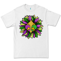 White Mardi Gras Sunflower Premium Tee - BundleAndBundleShop