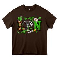 Chocolate Brown St. Patrick's Day LPN Heavy Core Tee - OliviaCreatesArt
