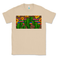 Mushroom sunflowers and cactus license plate Classic Tee - Artiststas