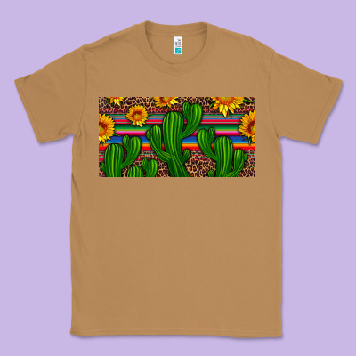 Sunflowers And Cactus License Plate Classic Tee Designed By Artiststas