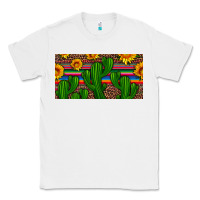 White sunflowers and cactus license plate Classic Tee - Artiststas