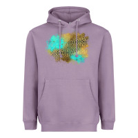 Lavender turquoise leopard patch Heavyweight Hoodie - Jasminsmagicworld
