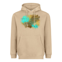 Mushroom turquoise leopard patch Heavyweight Hoodie - Jasminsmagicworld
