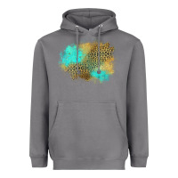 Turquoise Leopard Patch Heavyweight Hoodie | Teevron
