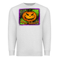 Oatmeal Heather happy halloween jack o' lantern pumpkin Premium Sweatshirt - Jasminsmagicworld